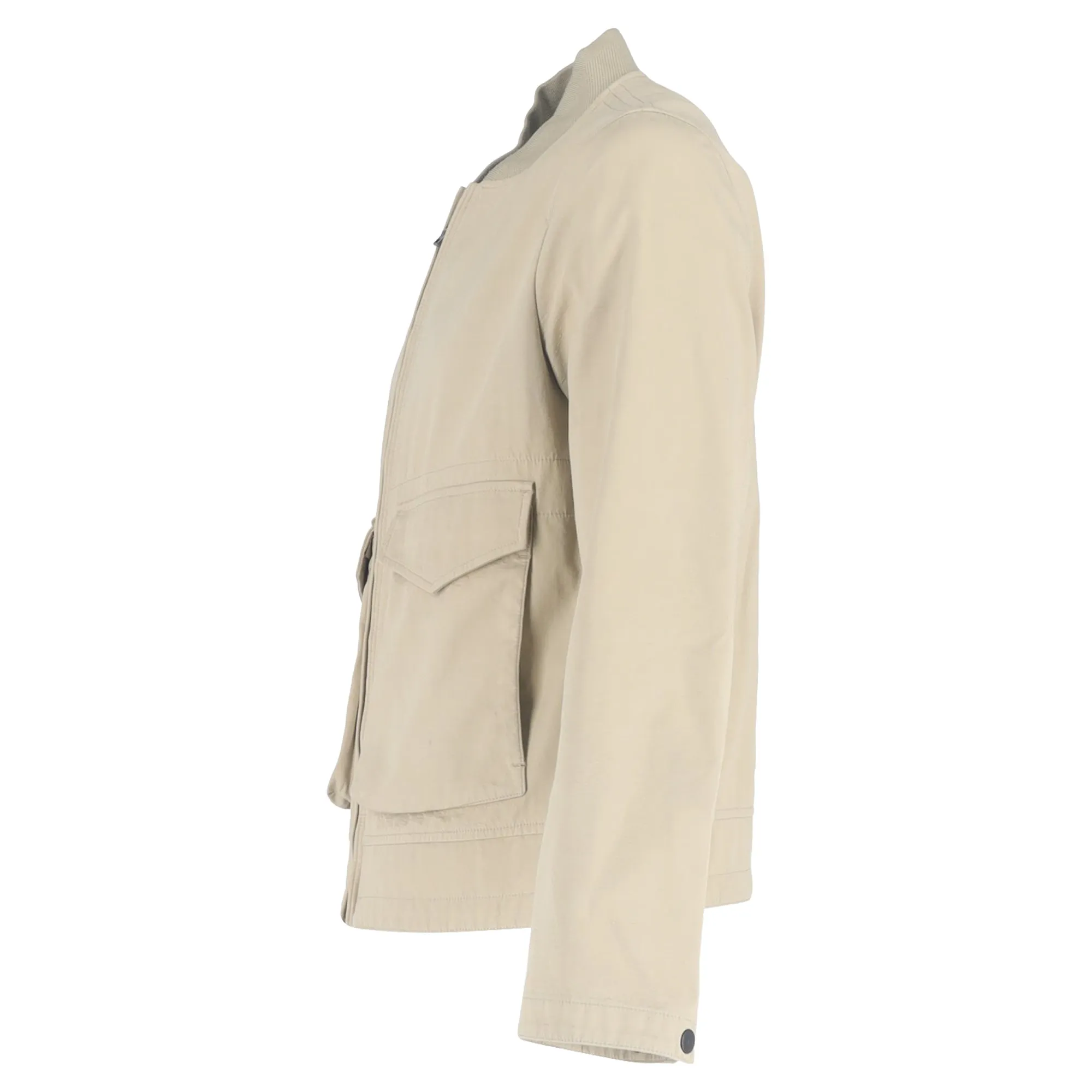 Mr P. Porter Stone Trucker Jacket in Beige Cotton