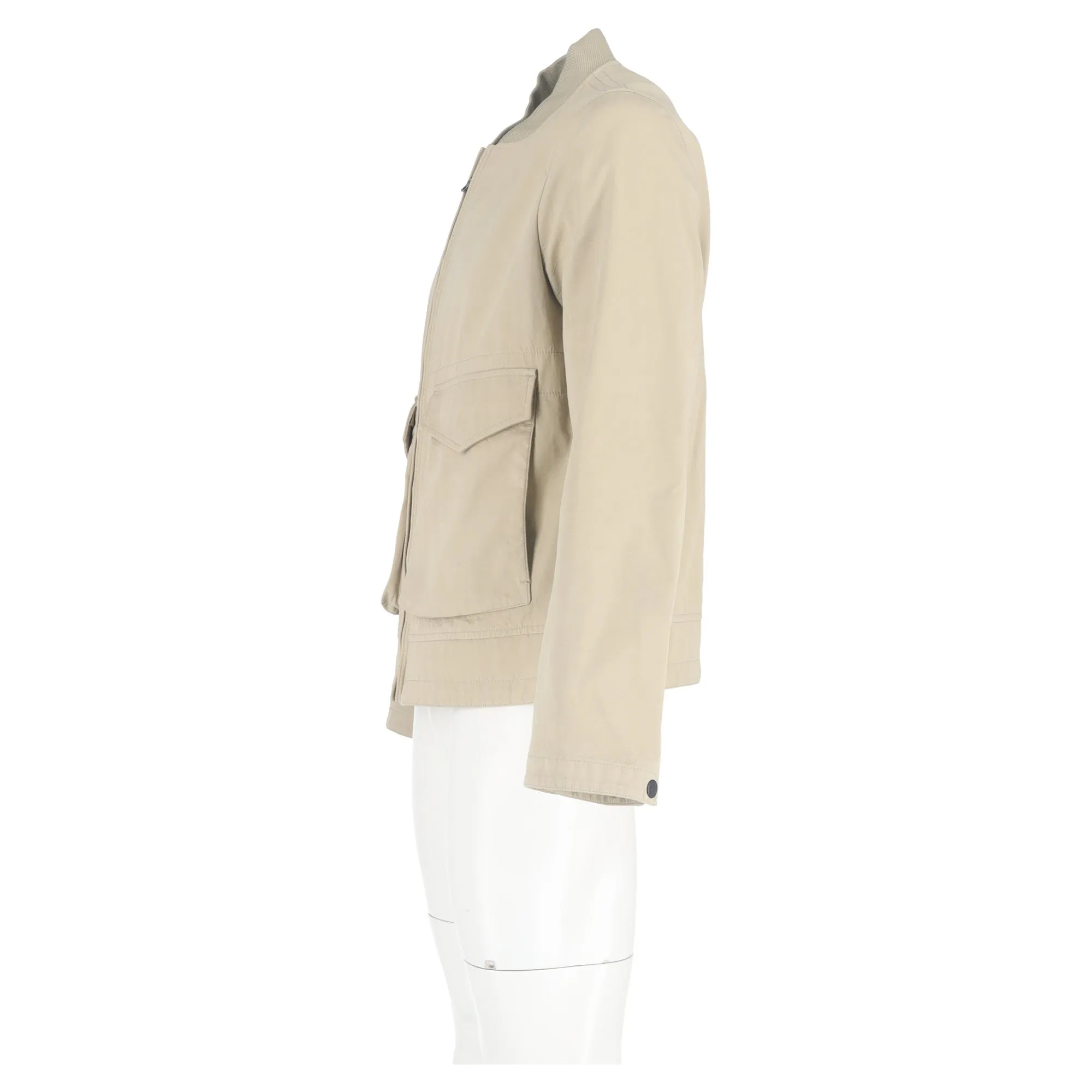 Mr P. Porter Stone Trucker Jacket in Beige Cotton