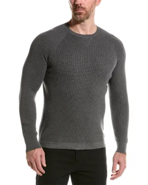 NAADAM Waffle Cashmere-Blend Crewneck Pullover