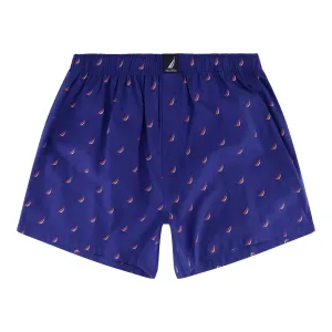 Nautica Men's J-Class Print Woven Boxer Distressed Blue Wash Nautica