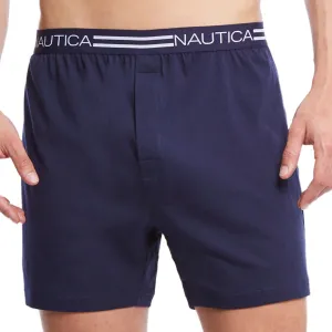 Nautica Mens Logo Waist Knit Boxers