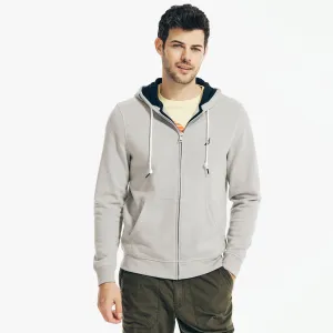 Nautica Mens Solid Full-Zip Hoodie
