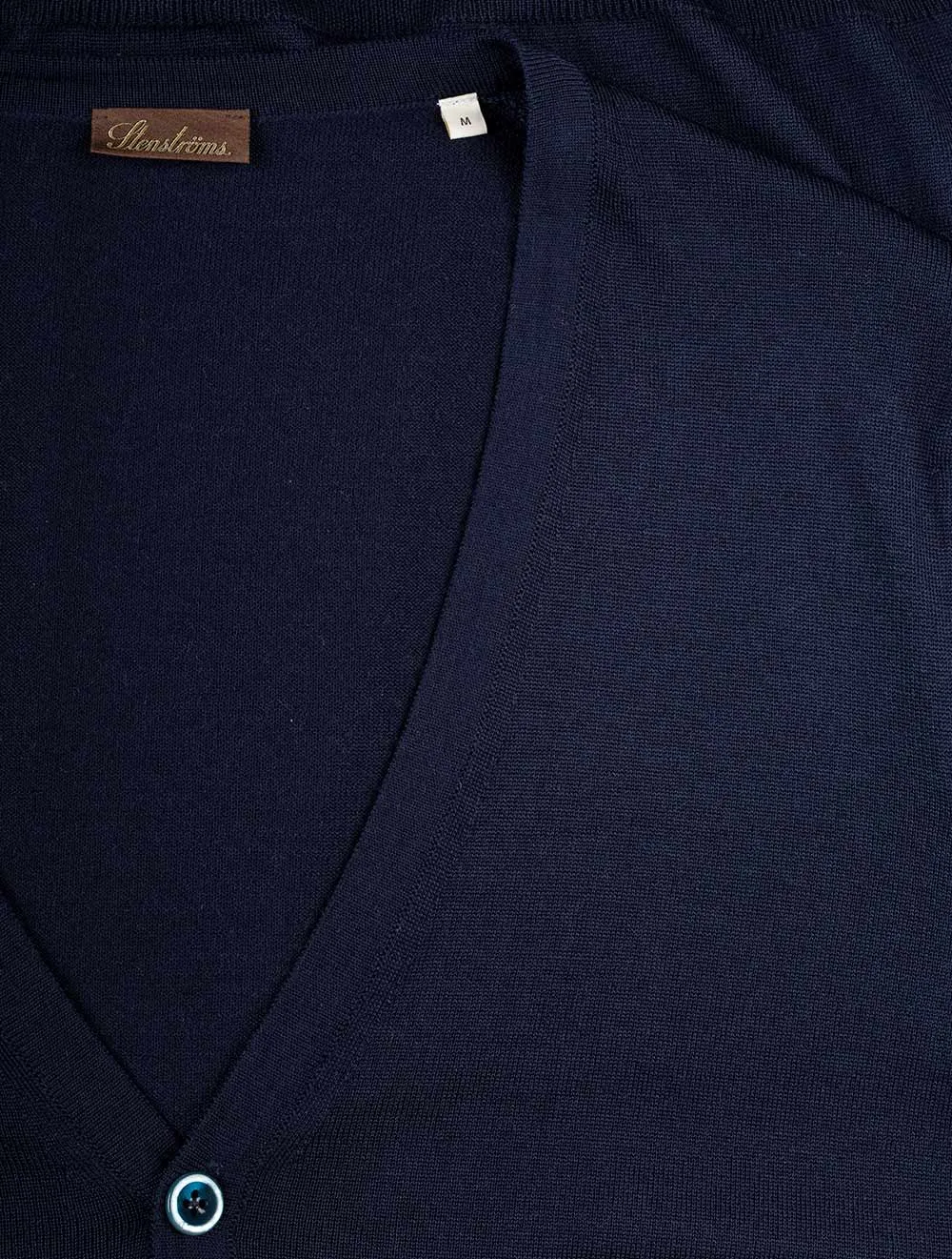 Navy Merino Wool Cardigan