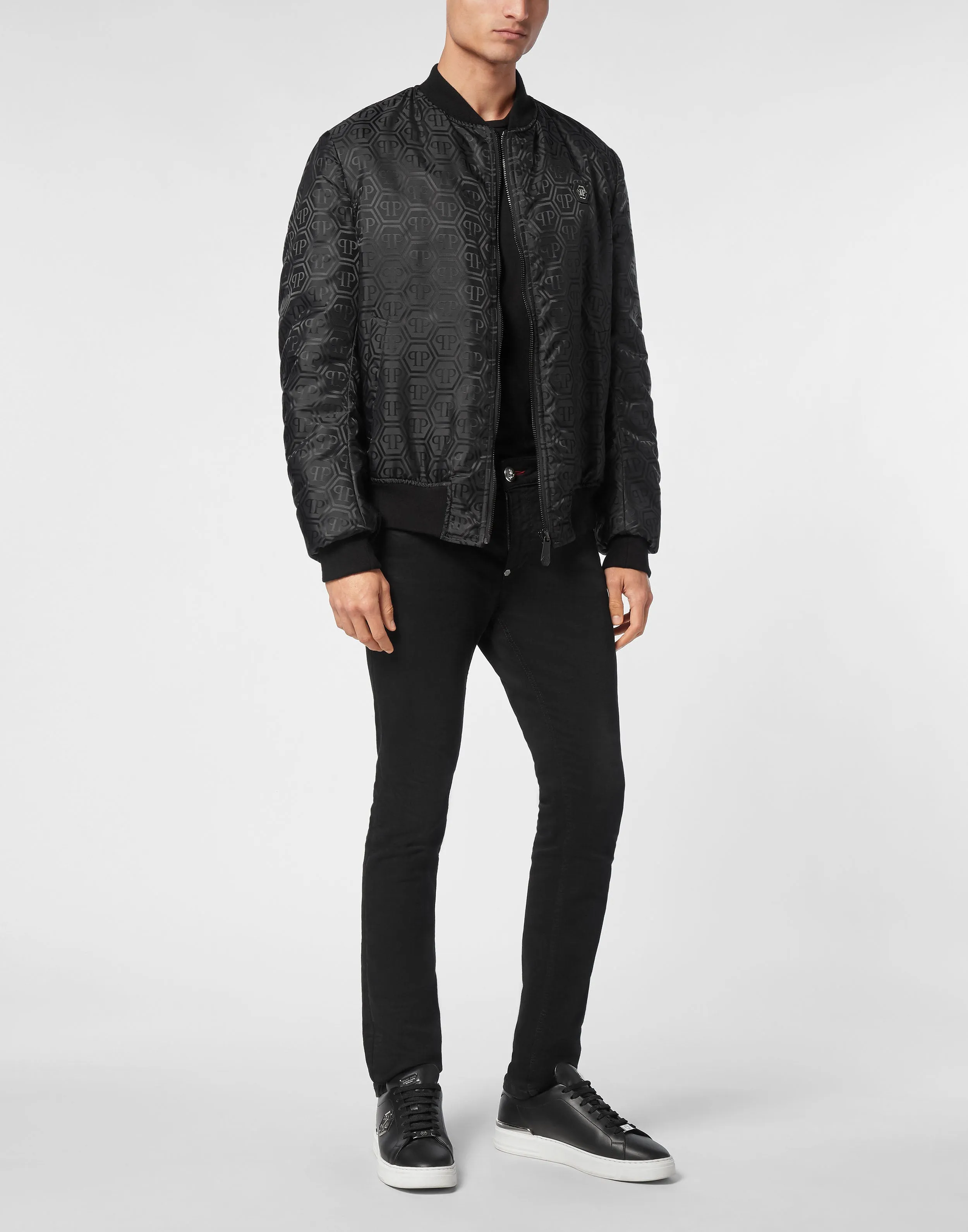 Nylon Jacquard Bomber Monogram