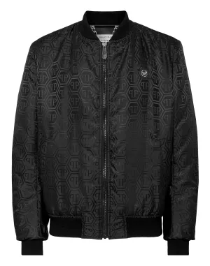 Nylon Jacquard Bomber Monogram