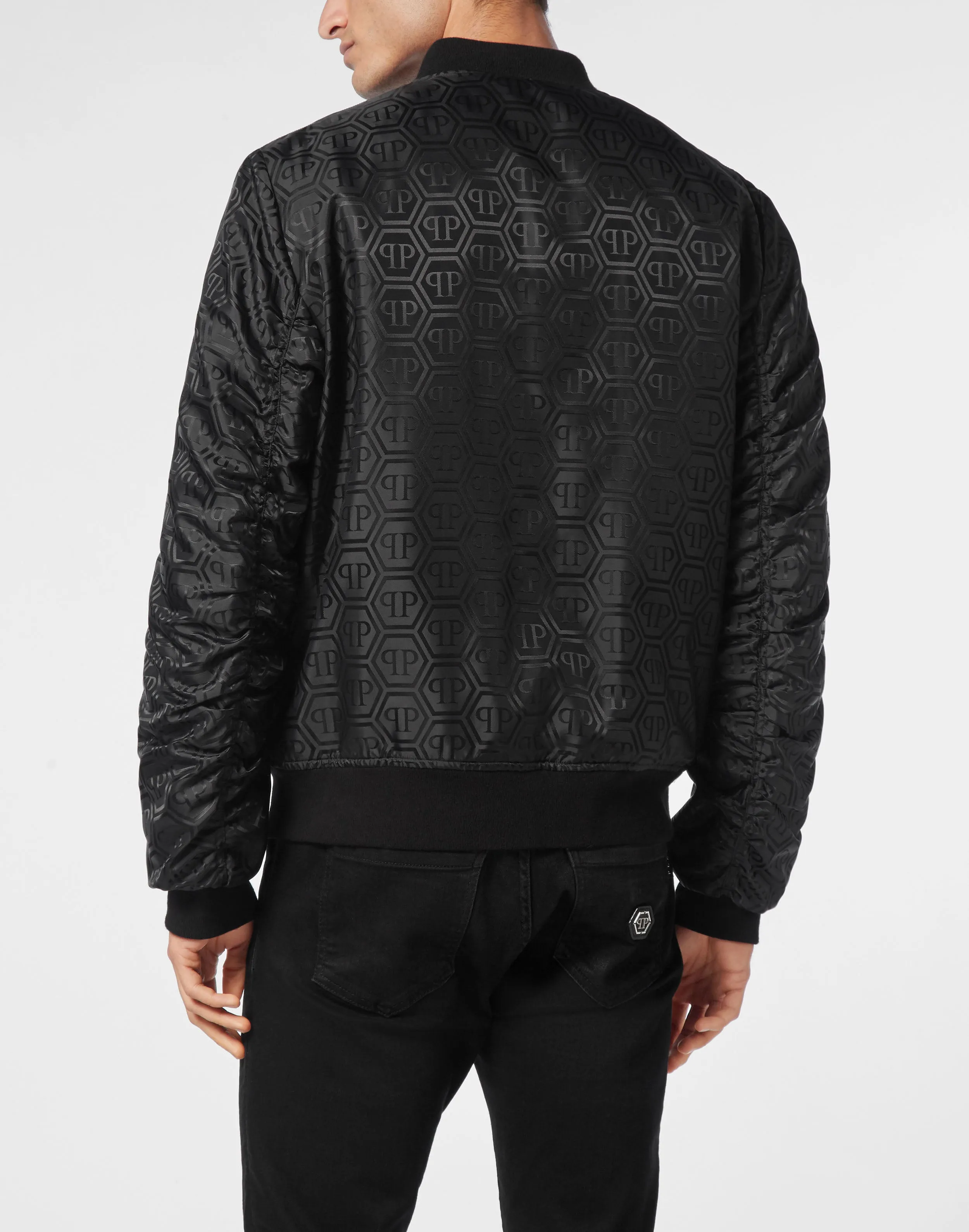 Nylon Jacquard Bomber Monogram
