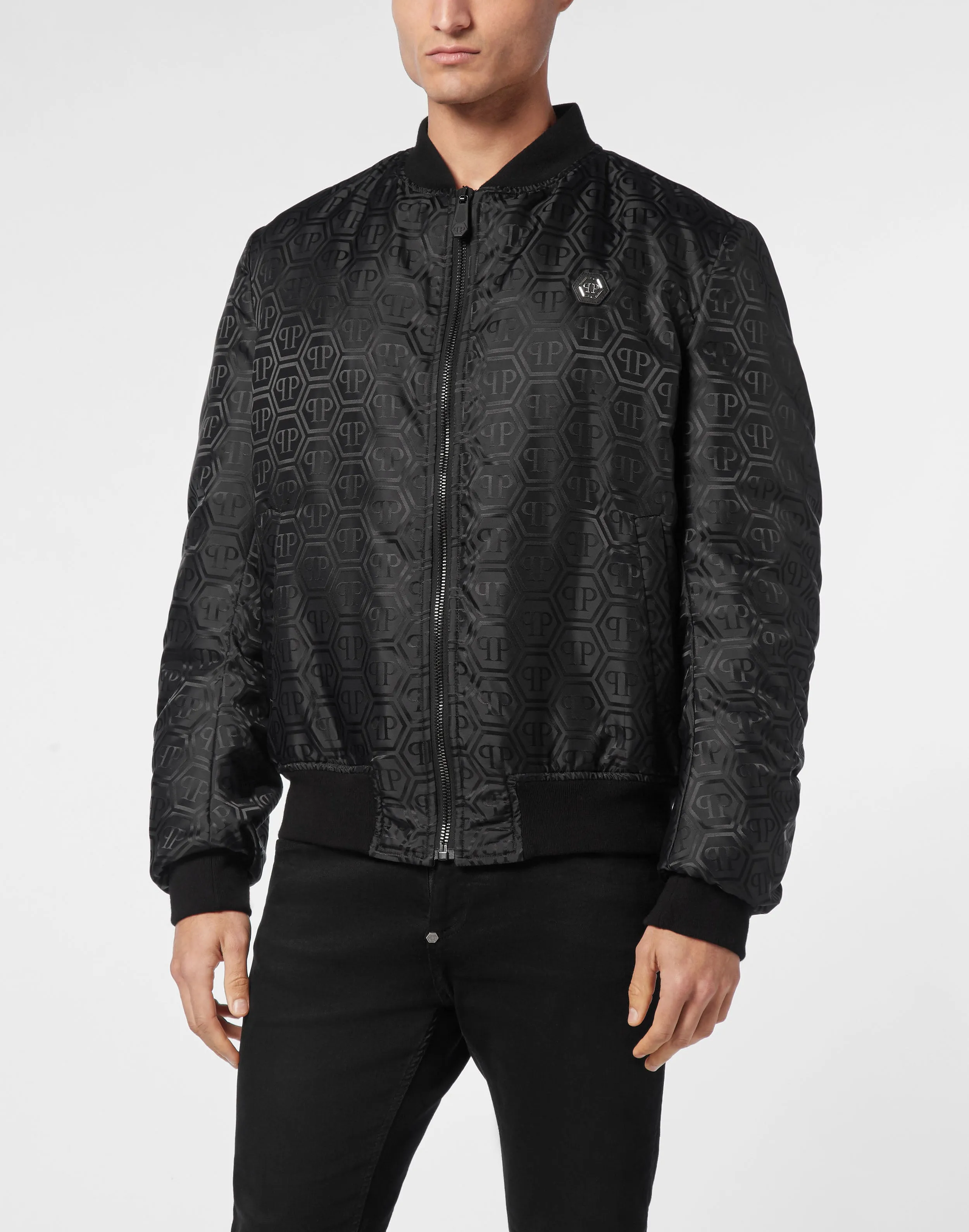 Nylon Jacquard Bomber Monogram