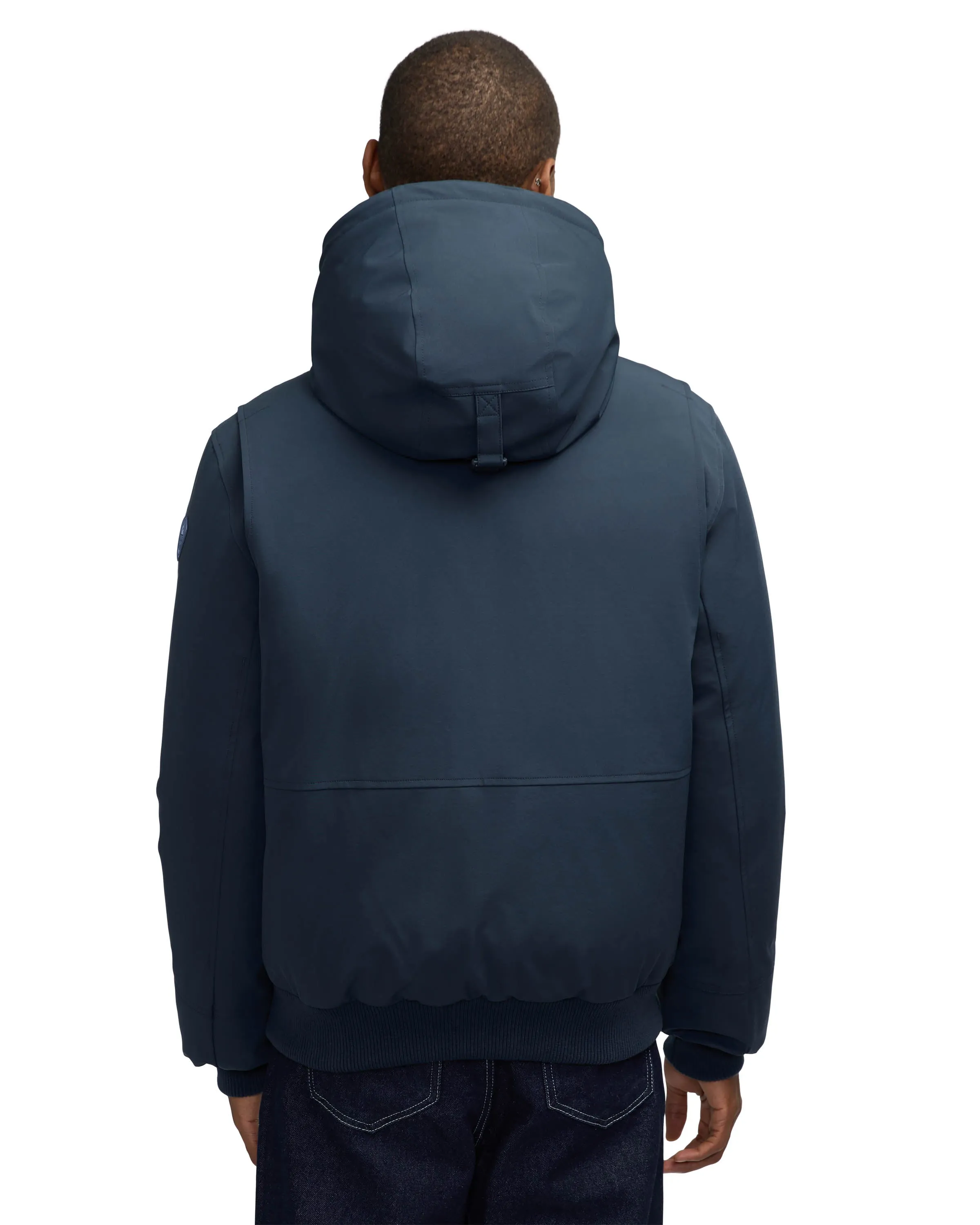 Pajar Men’s Pine Bomber with Fixed Hood and Detachable Faux Fur Trim
