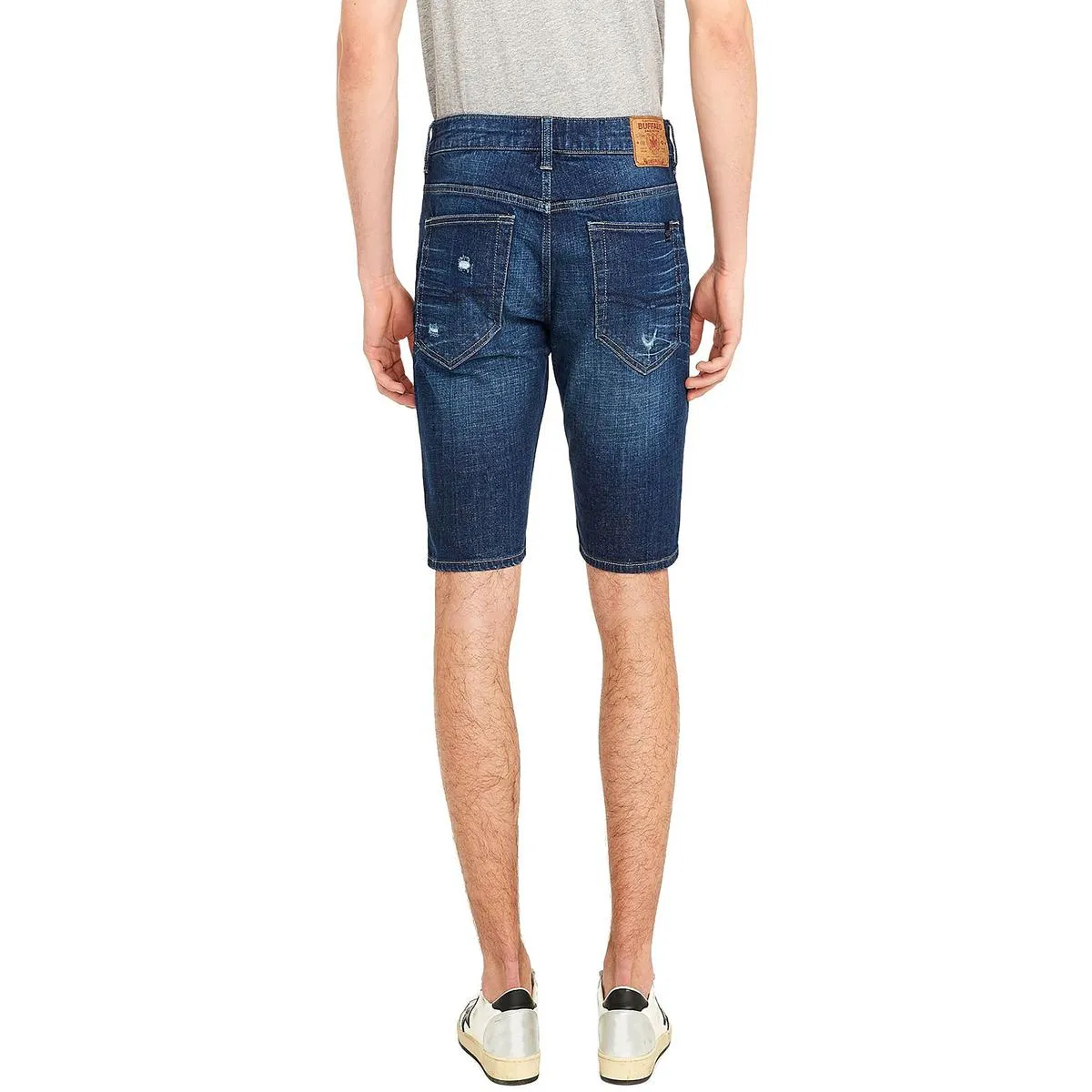 Parker Mens Mid-Rise Distressed Denim Shorts