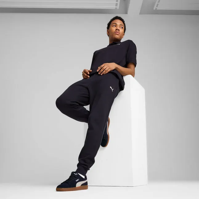 PUMA MEN'S ESSENTIALS FLEECE NAVY TRACKPANTS