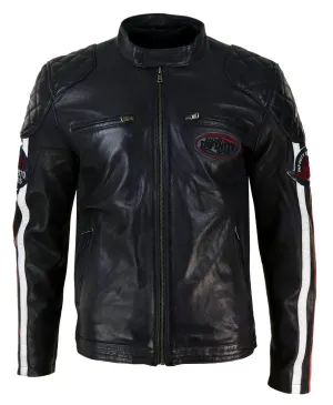 Racing Jacket With Striped Sleeves
