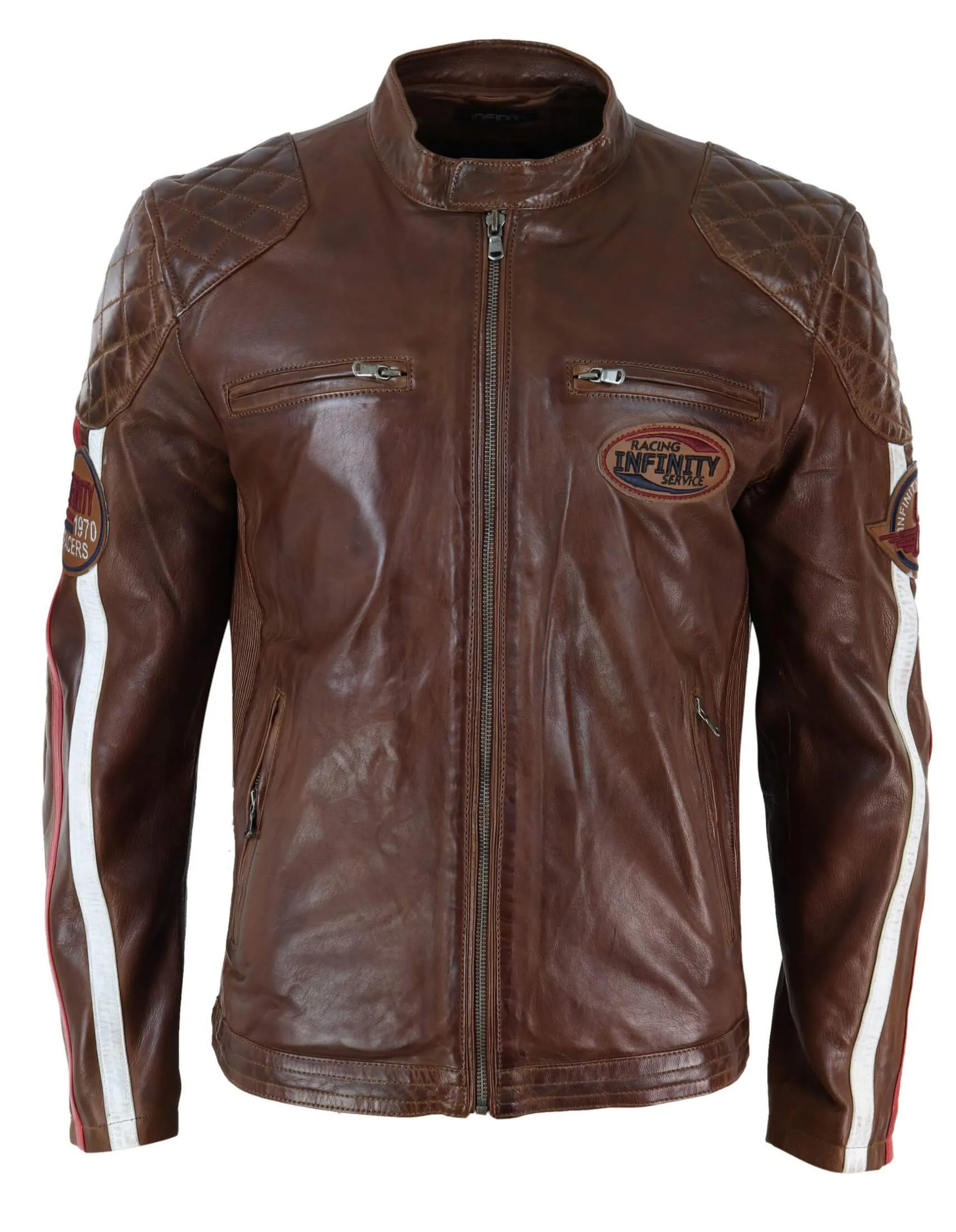 Racing Jacket With Striped Sleeves