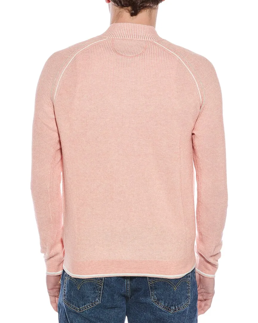 Raffi English Rib 1/4-Zip Mock Neck Sweater