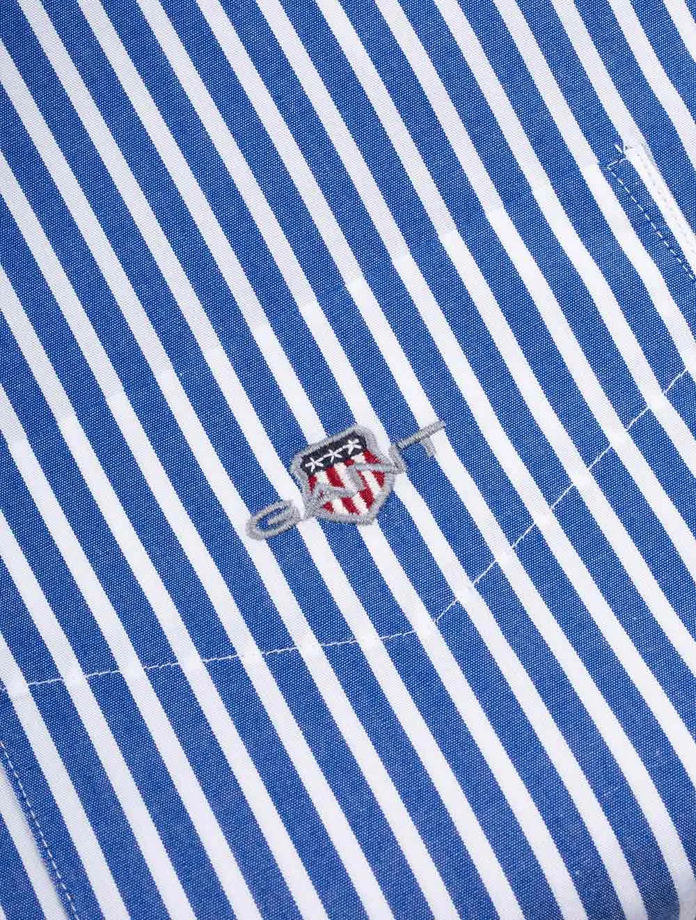 Regular Fit Poplin Stripe Shirt College Blue