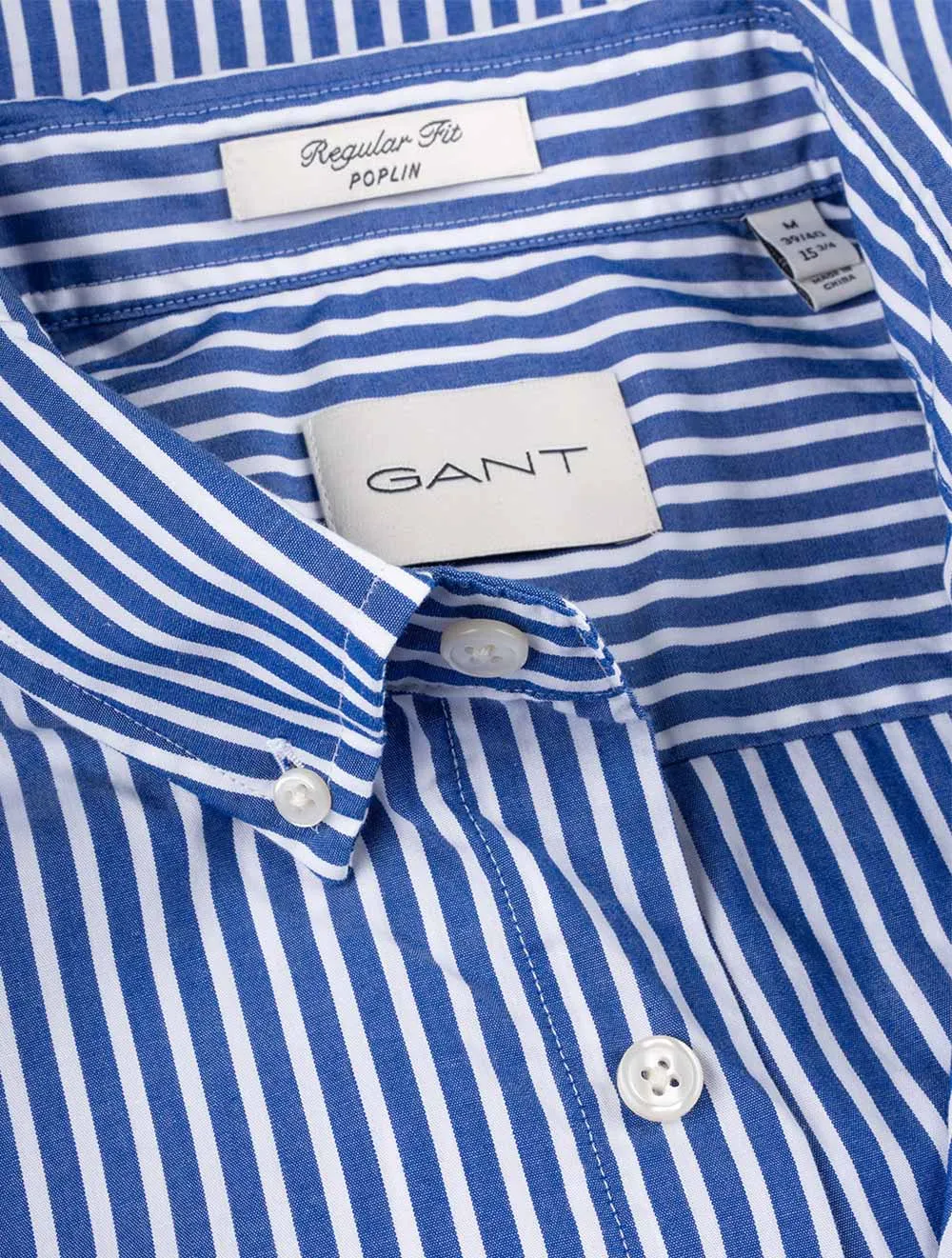 Regular Fit Poplin Stripe Shirt College Blue