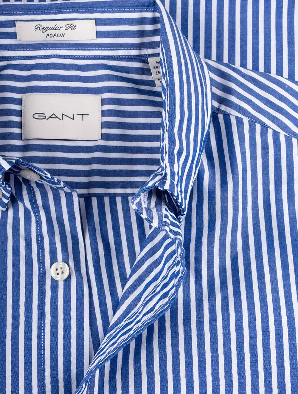 Regular Fit Poplin Stripe Shirt College Blue