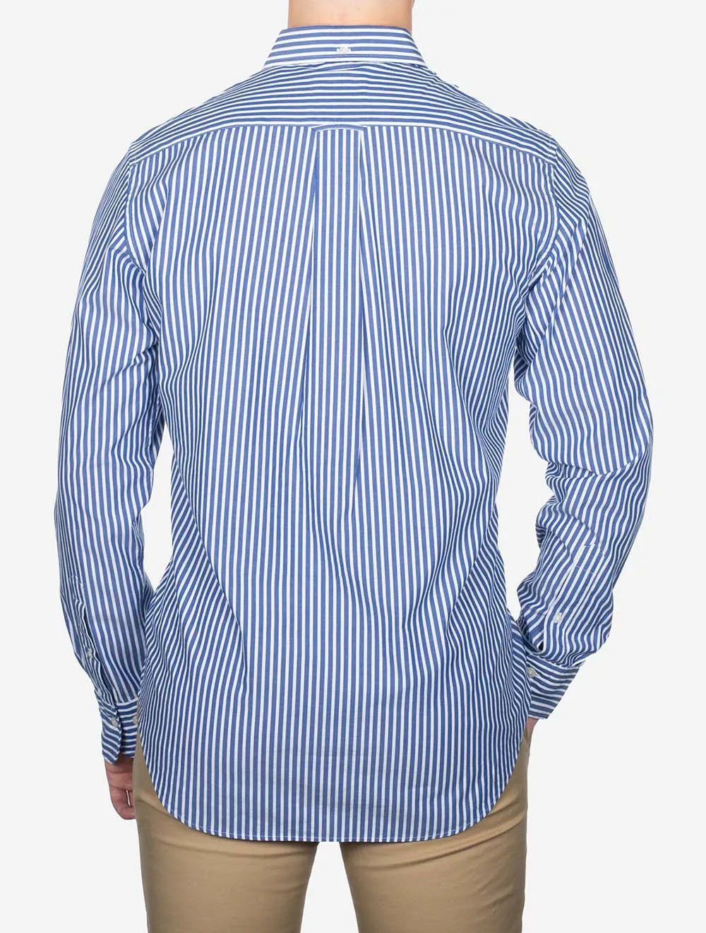 Regular Fit Poplin Stripe Shirt College Blue