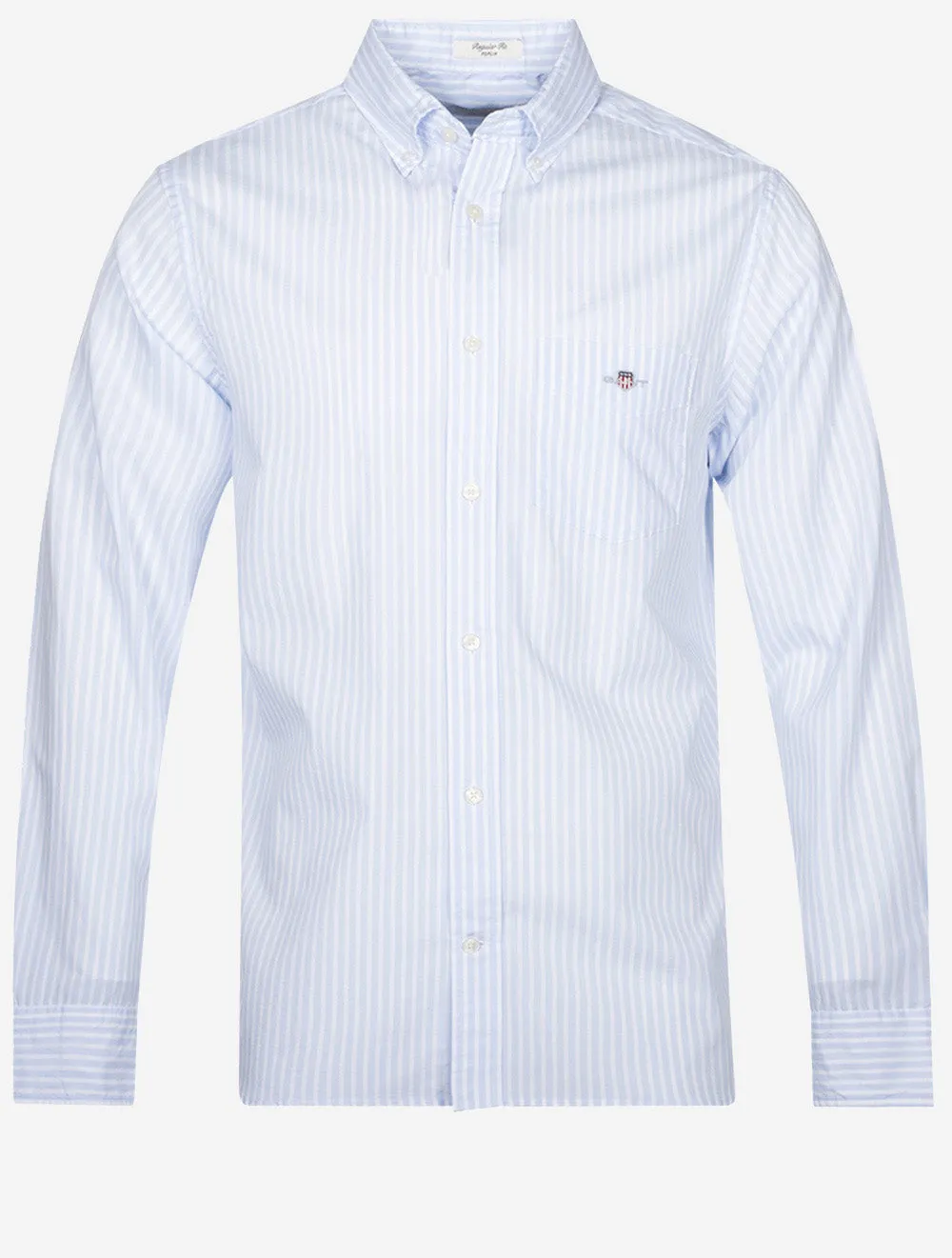 Regular Fit Poplin Stripe Shirt Light Blue