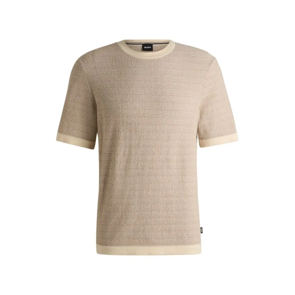 Relaxed-fit jacquard-knit T-shirt