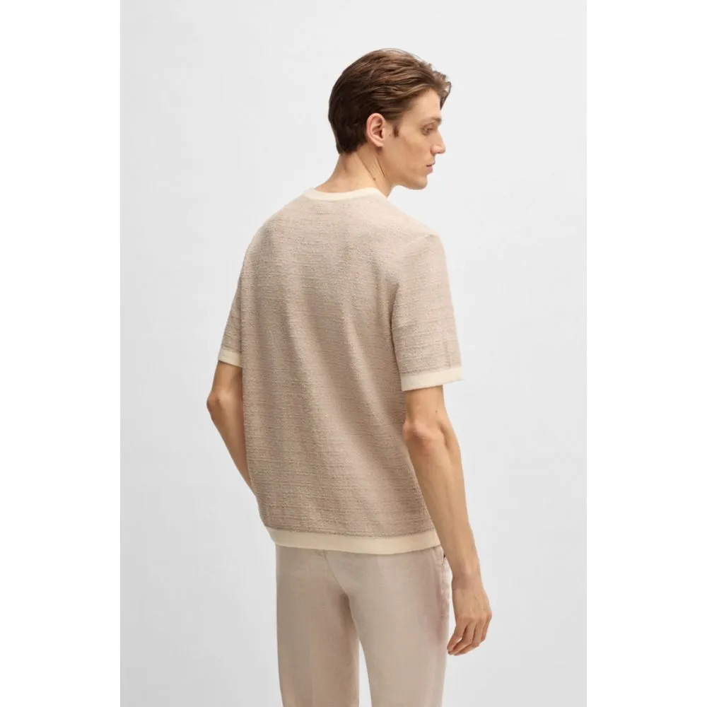 Relaxed-fit jacquard-knit T-shirt