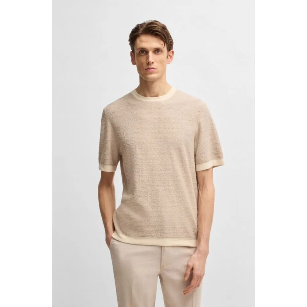 Relaxed-fit jacquard-knit T-shirt