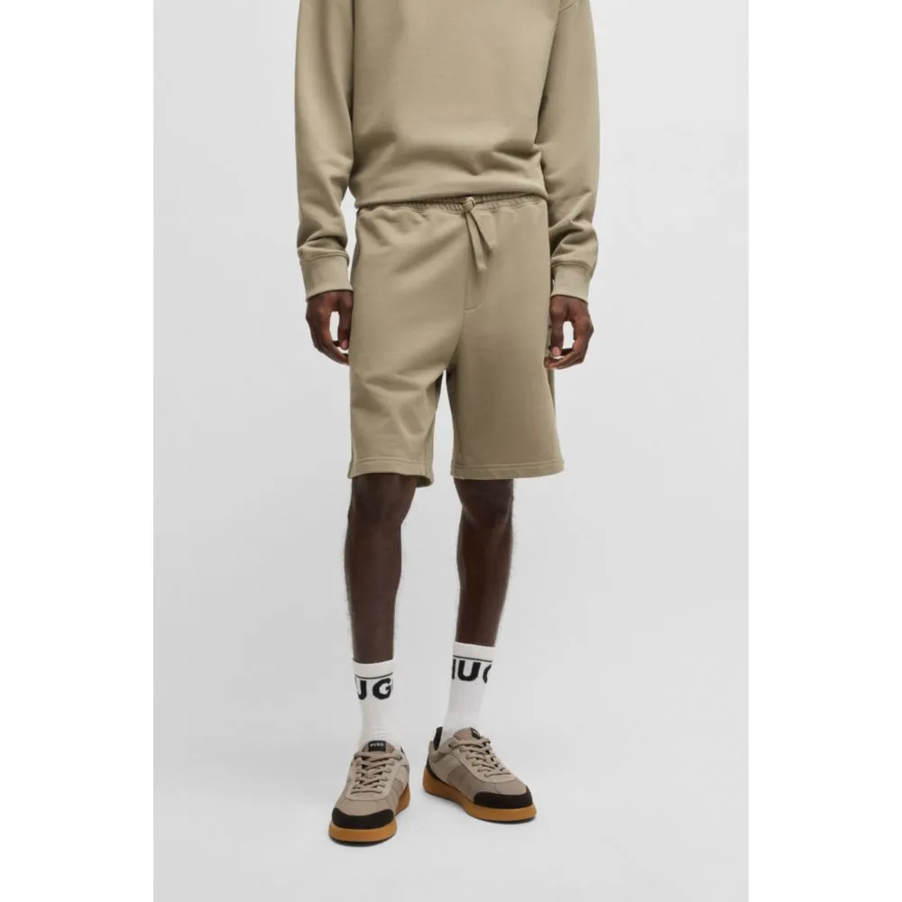 Relaxed-fit shorts in cotton terry with logo print