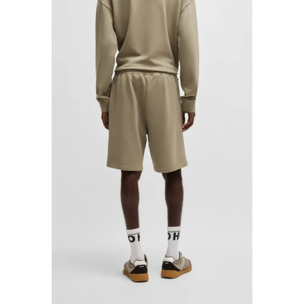 Relaxed-fit shorts in cotton terry with logo print
