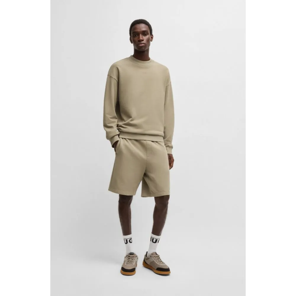 Relaxed-fit shorts in cotton terry with logo print