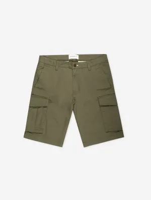 Relaxed Fit Twill Cargo Shorts Juniper Green