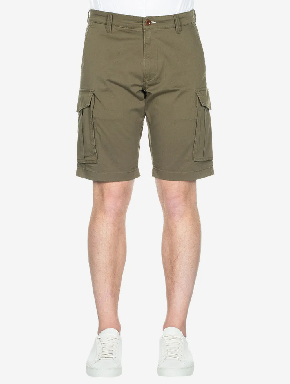Relaxed Fit Twill Cargo Shorts Juniper Green