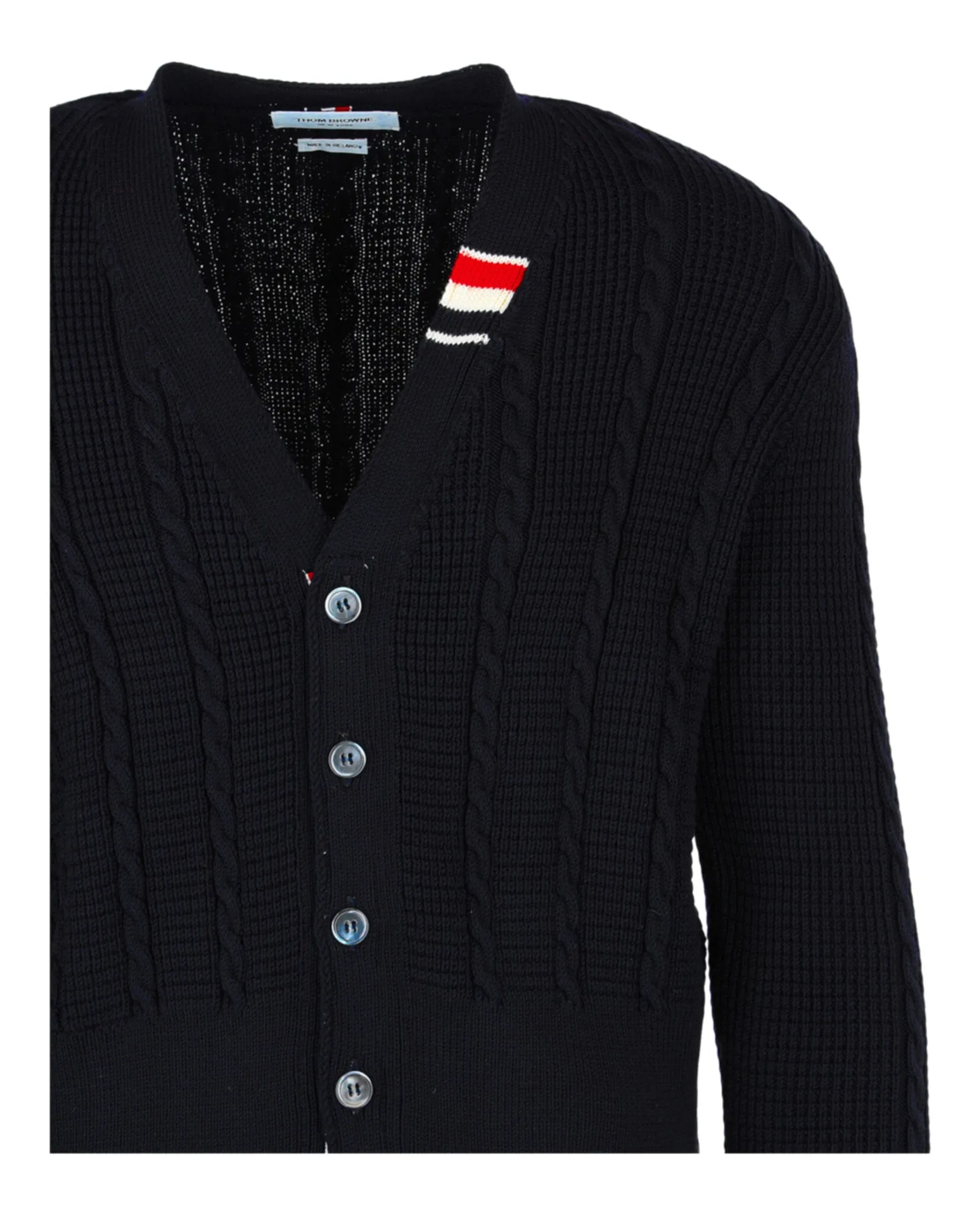 Relaxed V-Neck Cable Cardigan