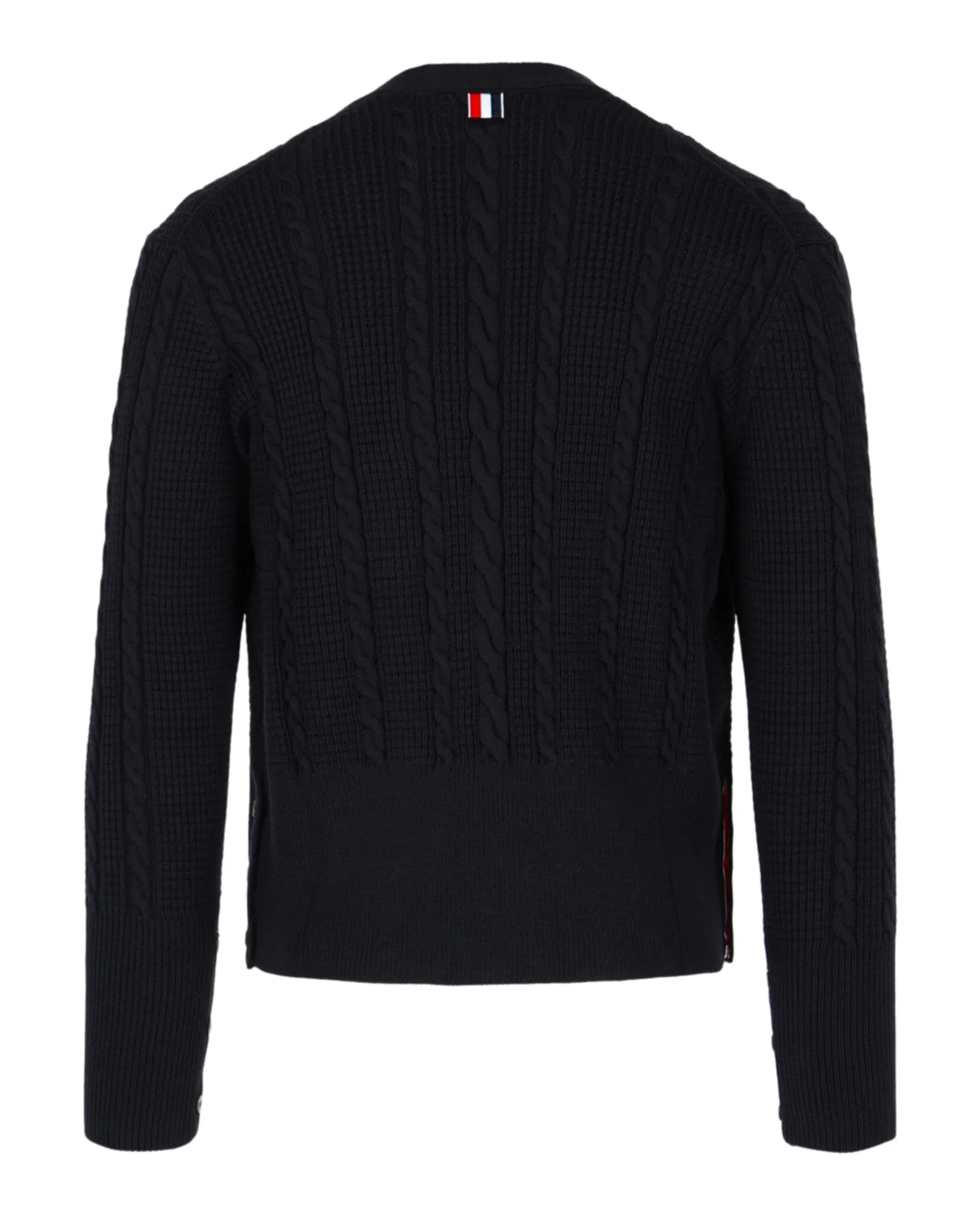 Relaxed V-Neck Cable Cardigan