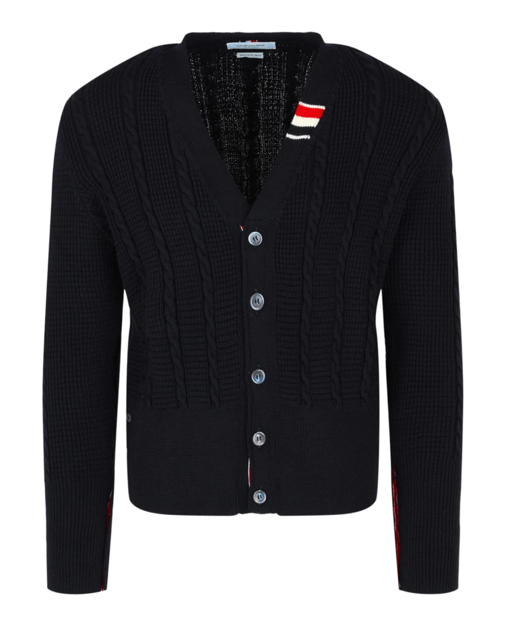 Relaxed V-Neck Cable Cardigan