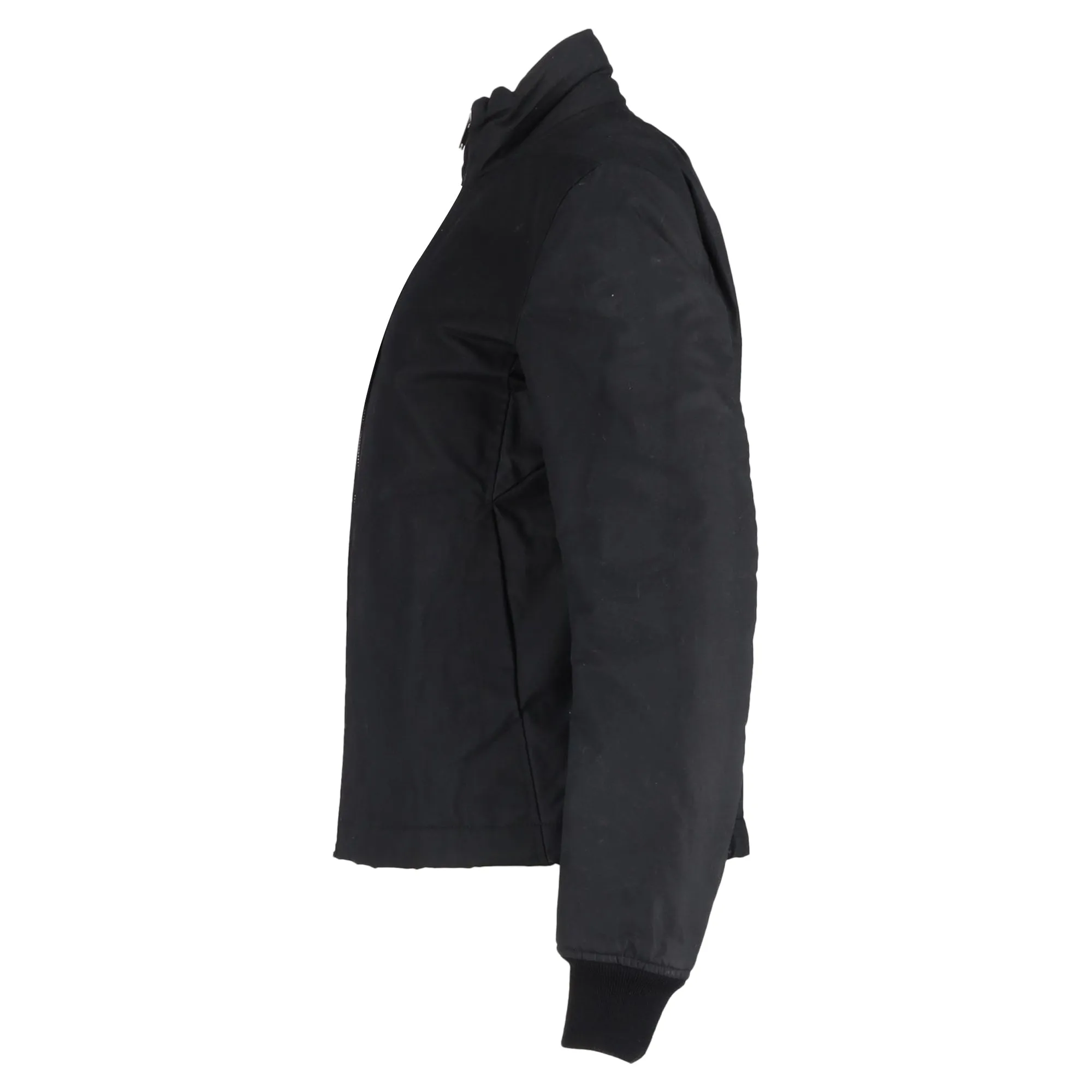 Rick Owens Zipped Parka Jacket in Black Cotton