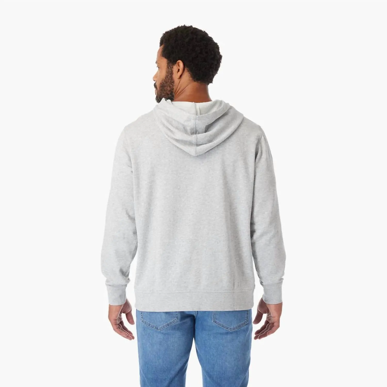 Saltaire Hoodie In Heather Grey