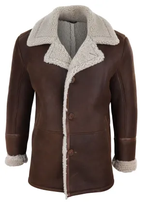 Sheepskin Buttoned Winter Coat