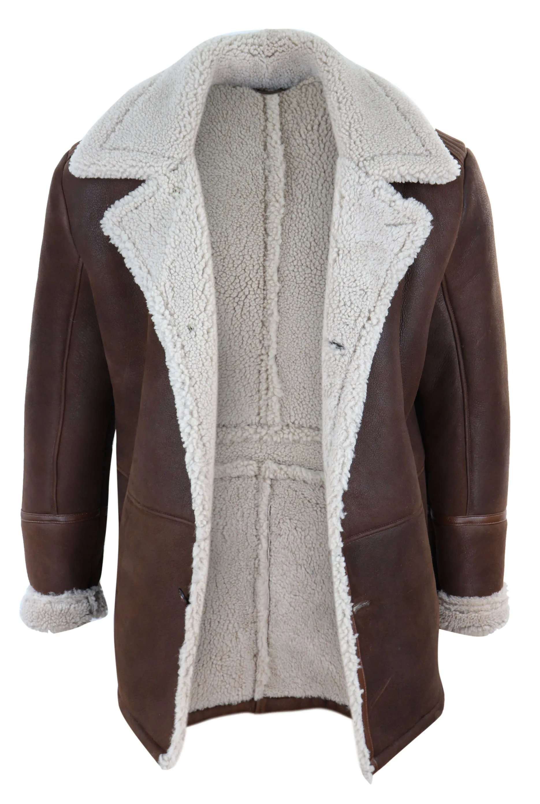 Sheepskin Buttoned Winter Coat