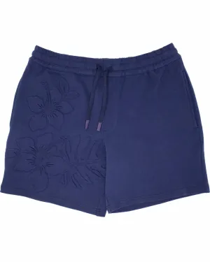 Silus Embossed Interlock Shorts In Navy