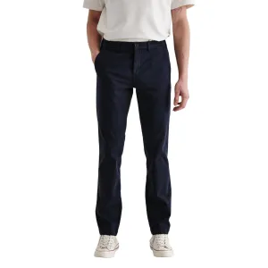Skye Cotton Twill Trouser In Navy
