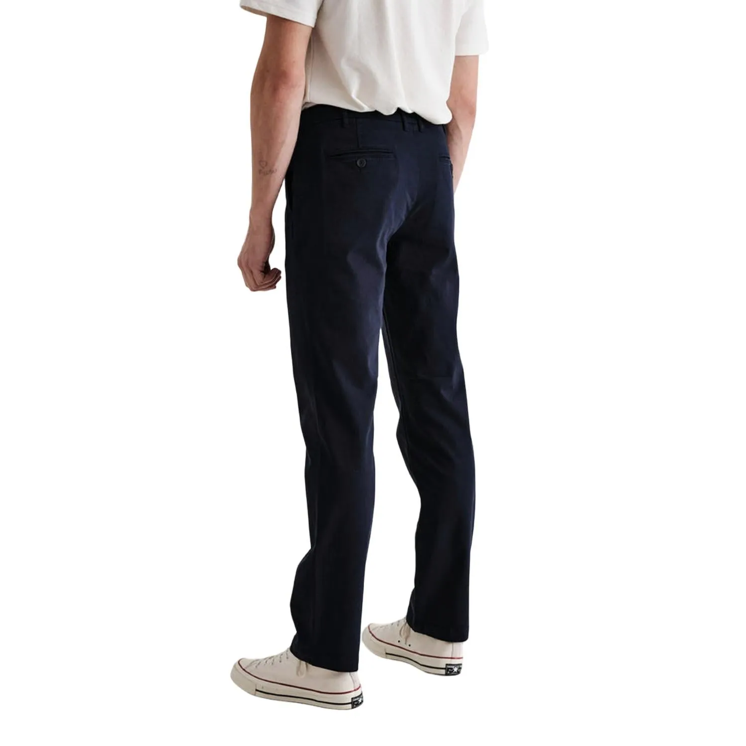 Skye Cotton Twill Trouser In Navy