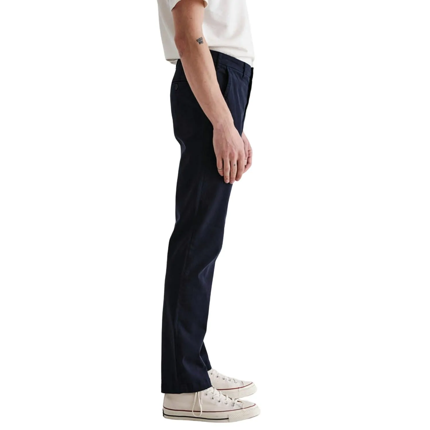 Skye Cotton Twill Trouser In Navy