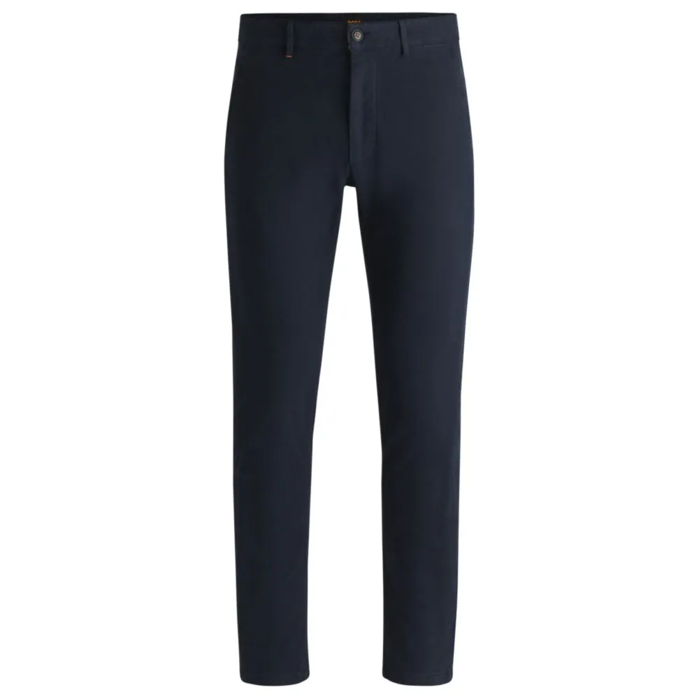 Slim-fit chinos in structured comfort-stretch cotton