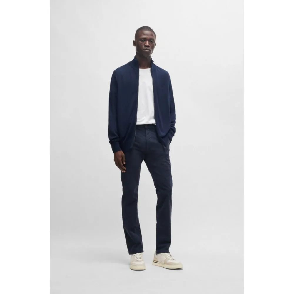 Slim-fit chinos in structured comfort-stretch cotton