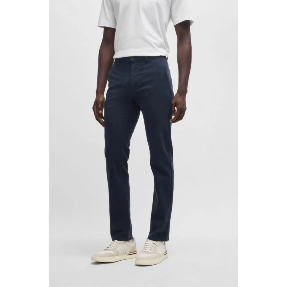 Slim-fit chinos in structured comfort-stretch cotton