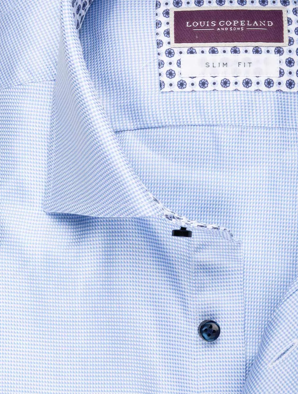 Slim FIt Flower Inlay Shirt Blue