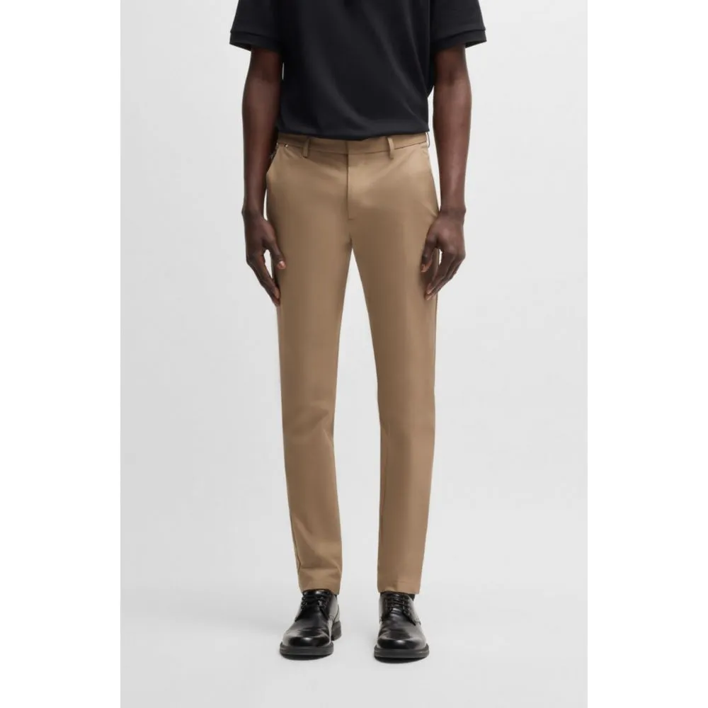 Slim-fit trousers in stretch cotton
