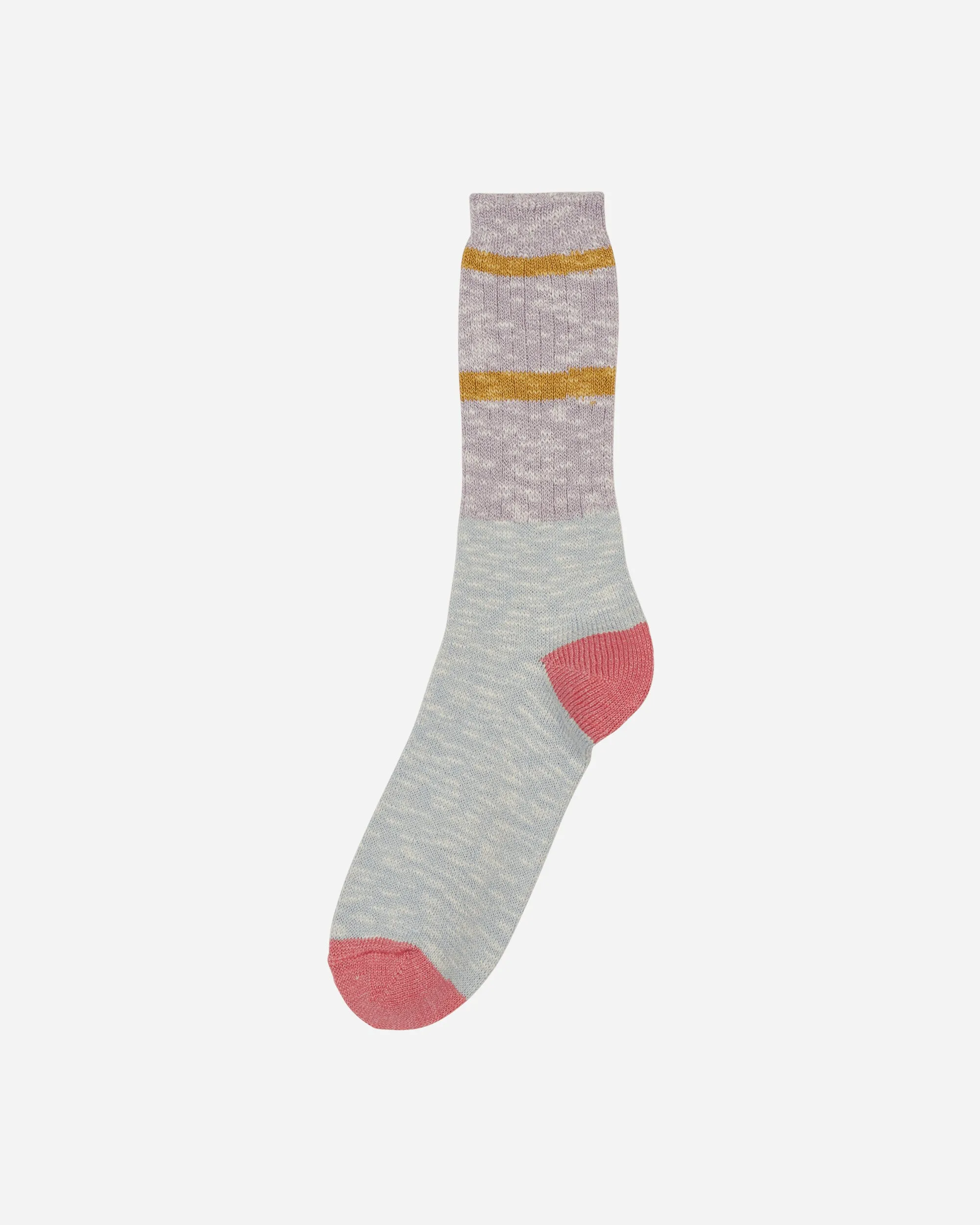Slub 2 Stripes Crew Socks Light Blue