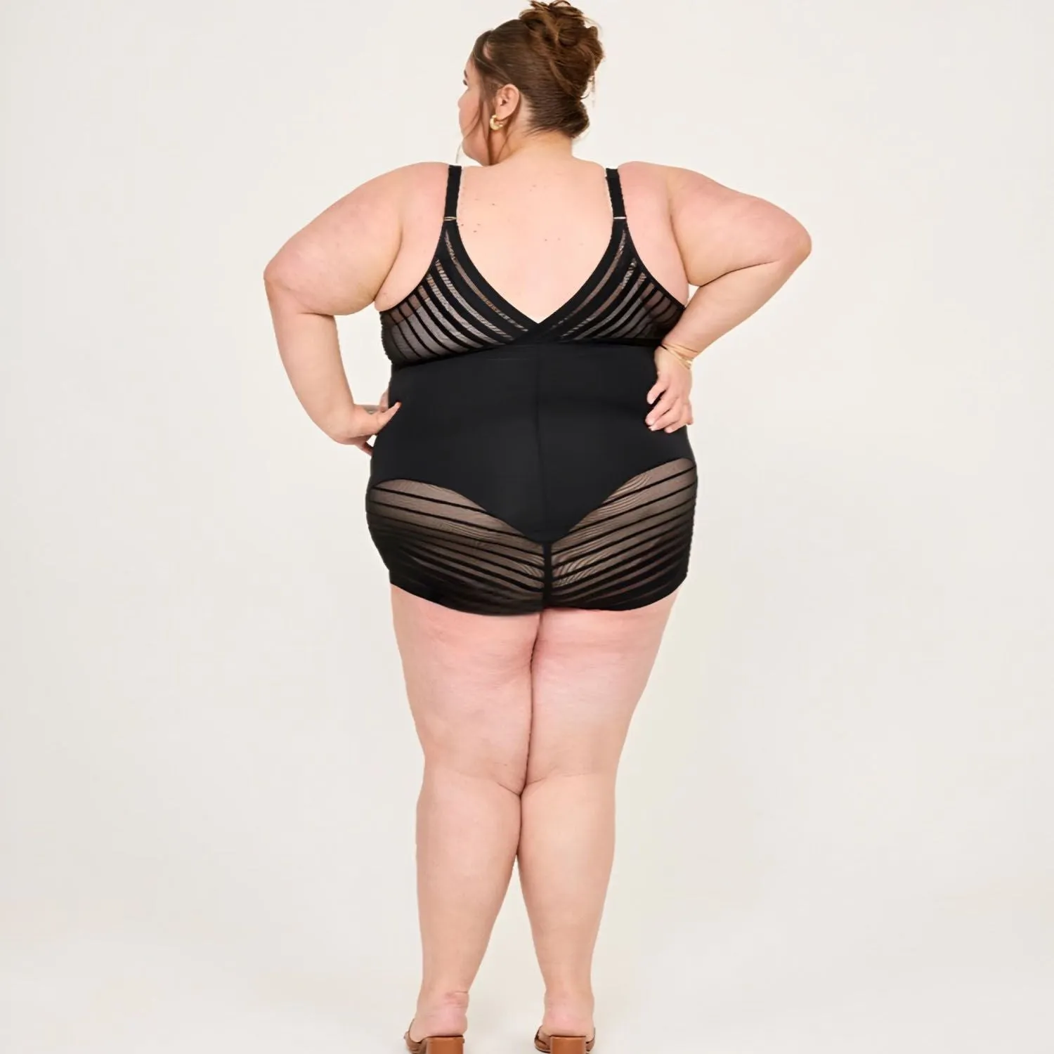 Smoothwear Open Bust Bodysuit - Black