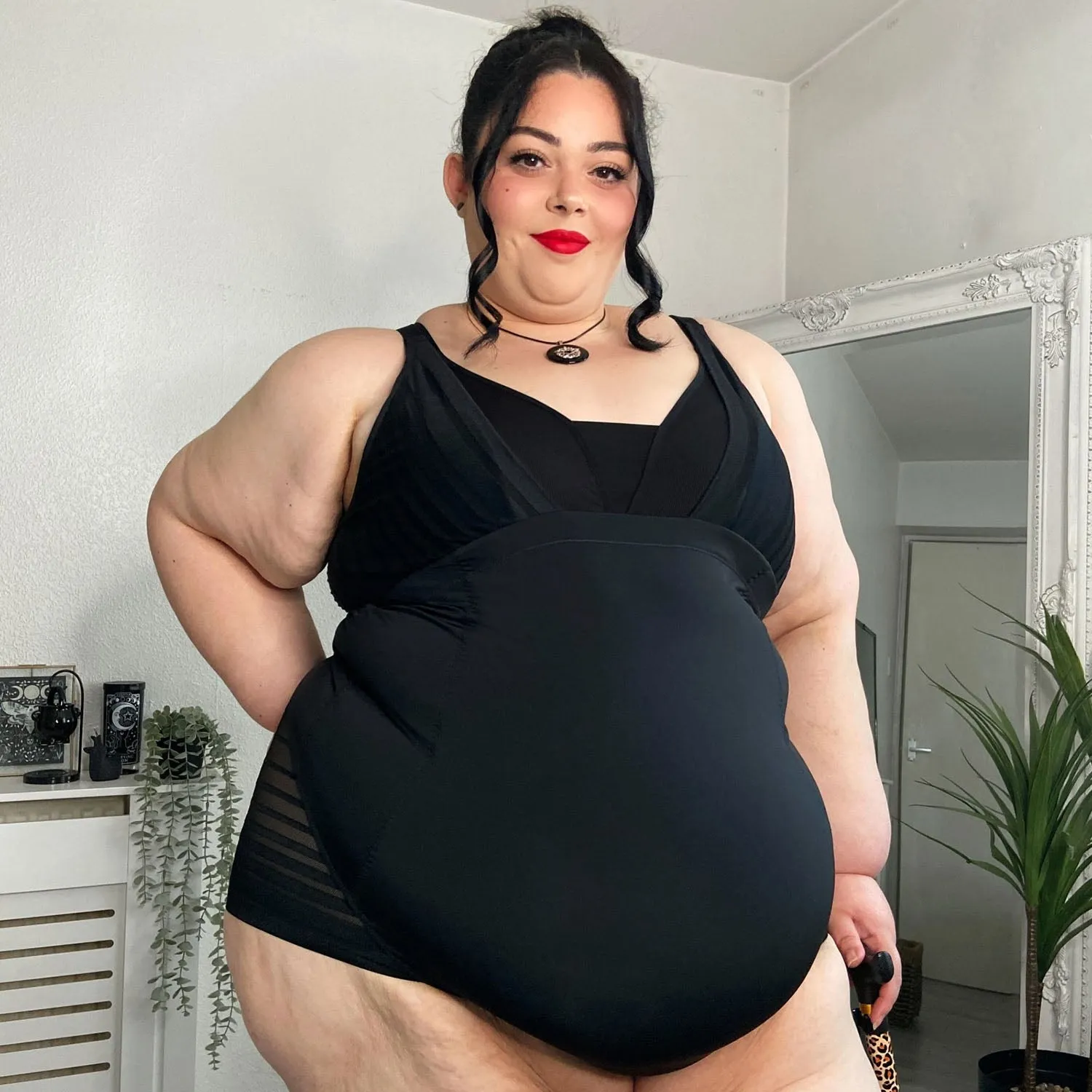 Smoothwear Open Bust Bodysuit - Black