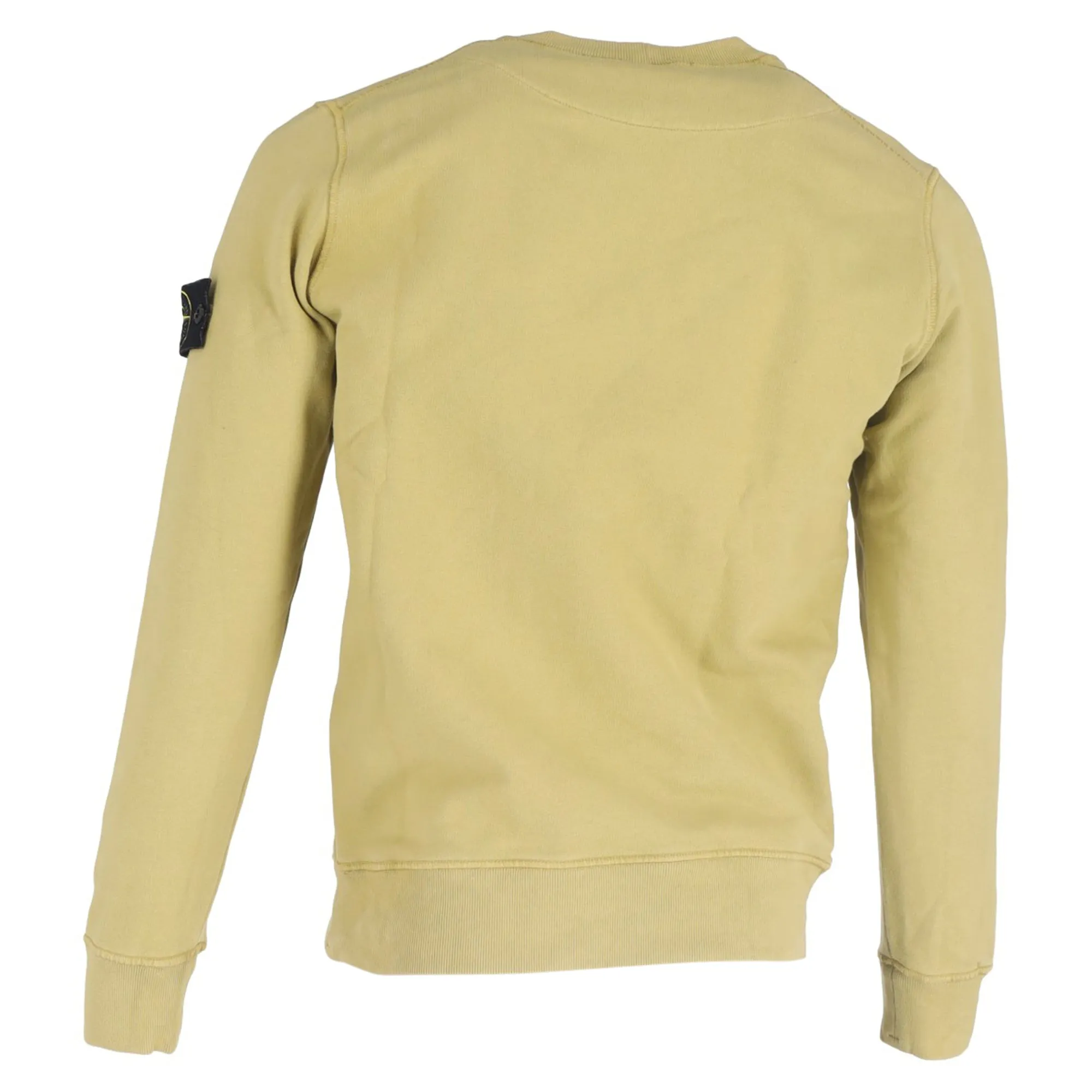 Stone Island Garment Dyed Fleece Sweatshirt in Dark Beige Cotton